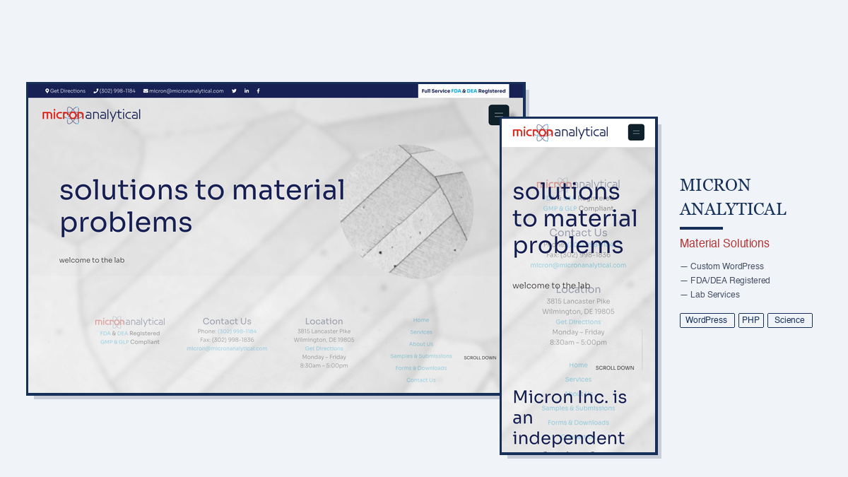 Micron Analytical — Lab Services