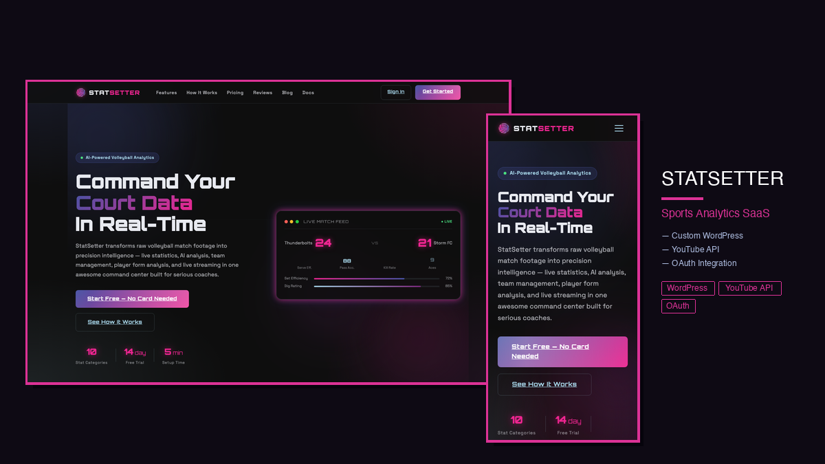 StatSetter — Marketing Website
